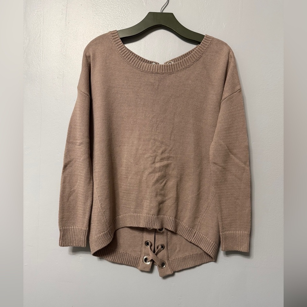 #3) NWOT Express Women's Sweater with Lace-Up Back